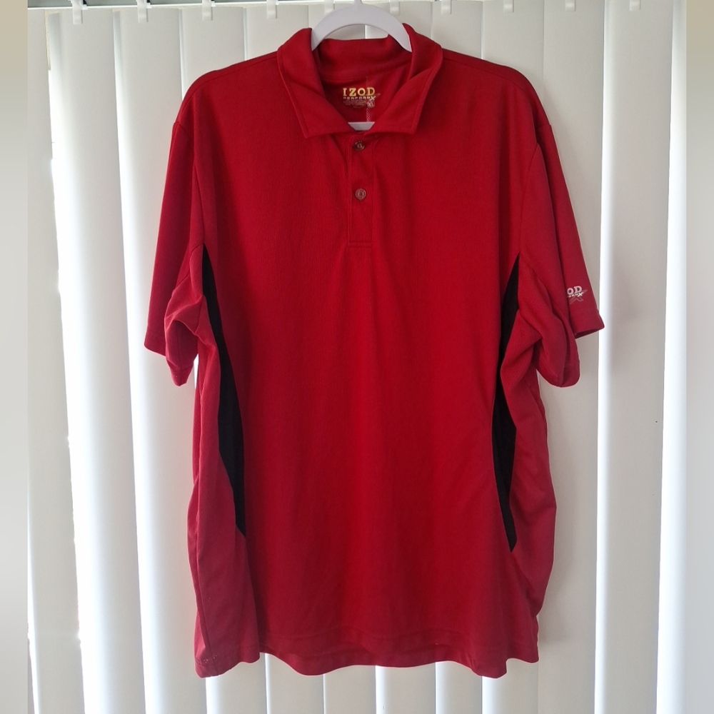 Izod Performx Solid Red Polo Golf Shirt